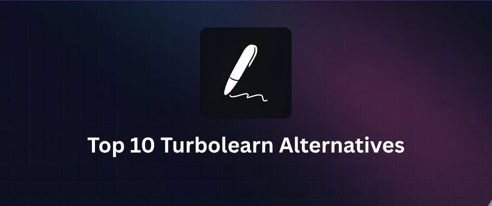 Blog hero with text "10 Best TurboLearn Alternatives"